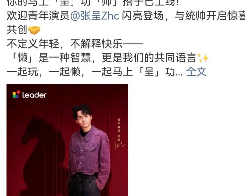 统帅携青年演员张呈开启年货节