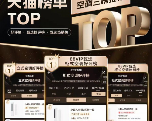 热销TOP1、好评TOP1！小超人空调618登顶天猫3大榜单